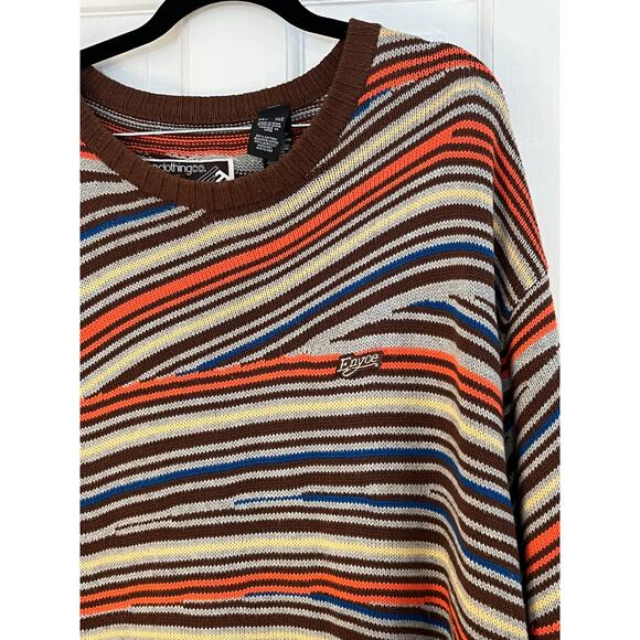 🔥 RARE Vintage Enyce Knit Sweater Striped Y2K 90s Streetwear Hip Hop Retro 3XL - Picture 4 of 5